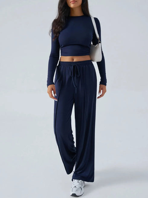 'Riftwear' Long Sleeve Top and Pants Set - Celes Fashion